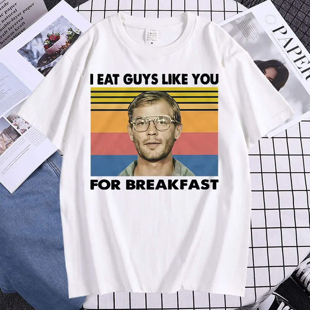 Compre una camiseta de Jeffrey Dahmer y una camiseta vintage para el verano, camisetas de manga corta estilo Harajuku para calle