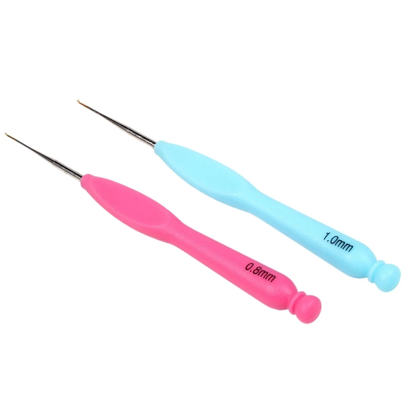8 pz/set Kit da cucito con manico in plastica Kit di ganci per uncinetto in tessuto aghi per maglieria in alluminio aghi per cucire con cuciture a filato