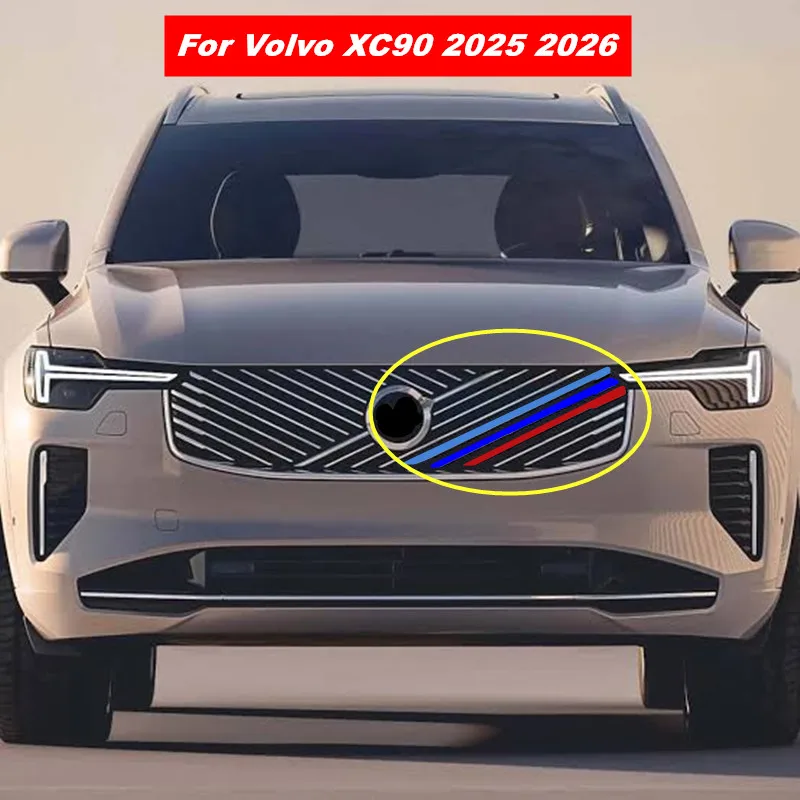 

Набор из 3 предметов Sport Edition, передняя решетка автомобиля, сетка из АБС-пластика, защитная полоса, накладка для Volvo XC90 2025 2026, внешние аксессуары