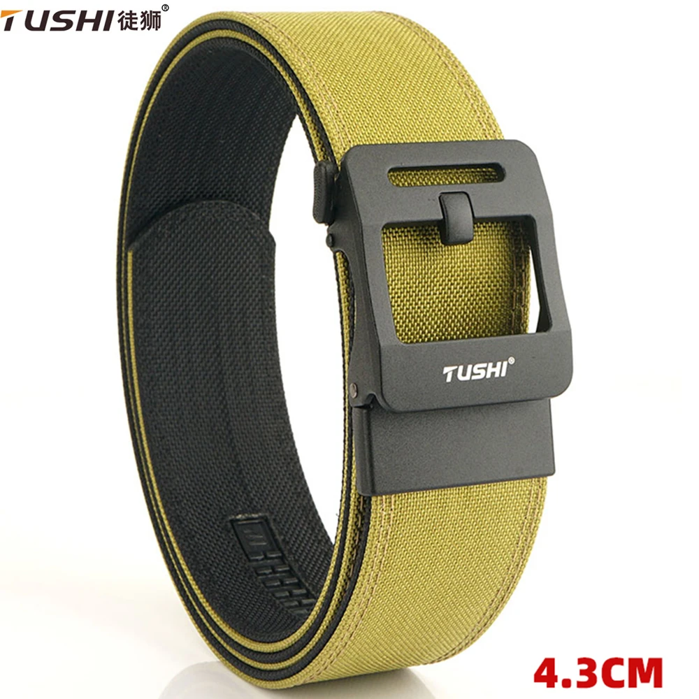 

TUSHI Multi-size Hard Tactical Belt for Men Metal Buckle IPSC Military Gun Belt 1100D Nylon Belt Outdoor Sports Girdle Male 43mm