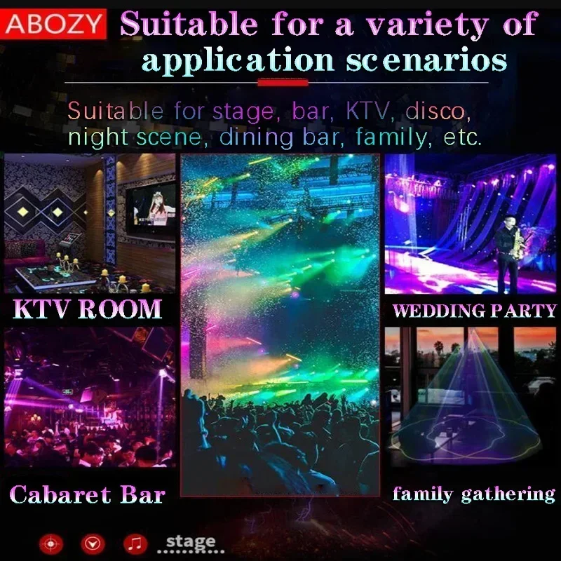 Professional 500MW RGB DJ Controller Disco Lights DMX Beam Line Scanner Projector Stage Laser Lights Effect for Party Nightclub