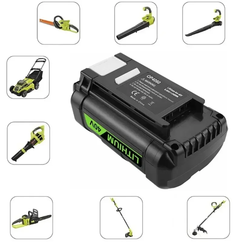 

%a 40V 6000MAH lithium-ion batteries For Ryobi series wireless power tools OP4040 OP4026 OP4030 OP4050 OP4060A OP40201 OP40301