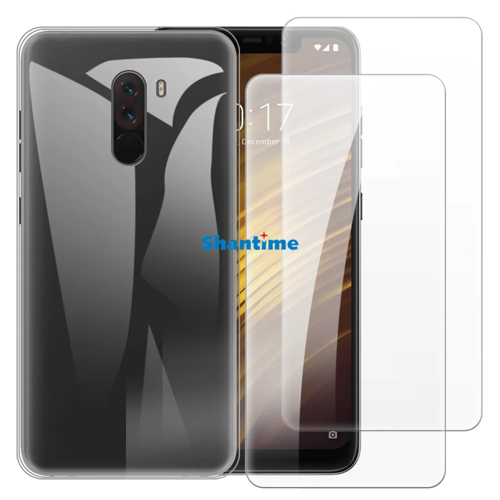 capa-macia-2-pacotes-de-protetores-de-tela-de-vidro-temperado-para-xiaomi-pocophone-f1-protecao-de-corpo-inteiro-poco-f1