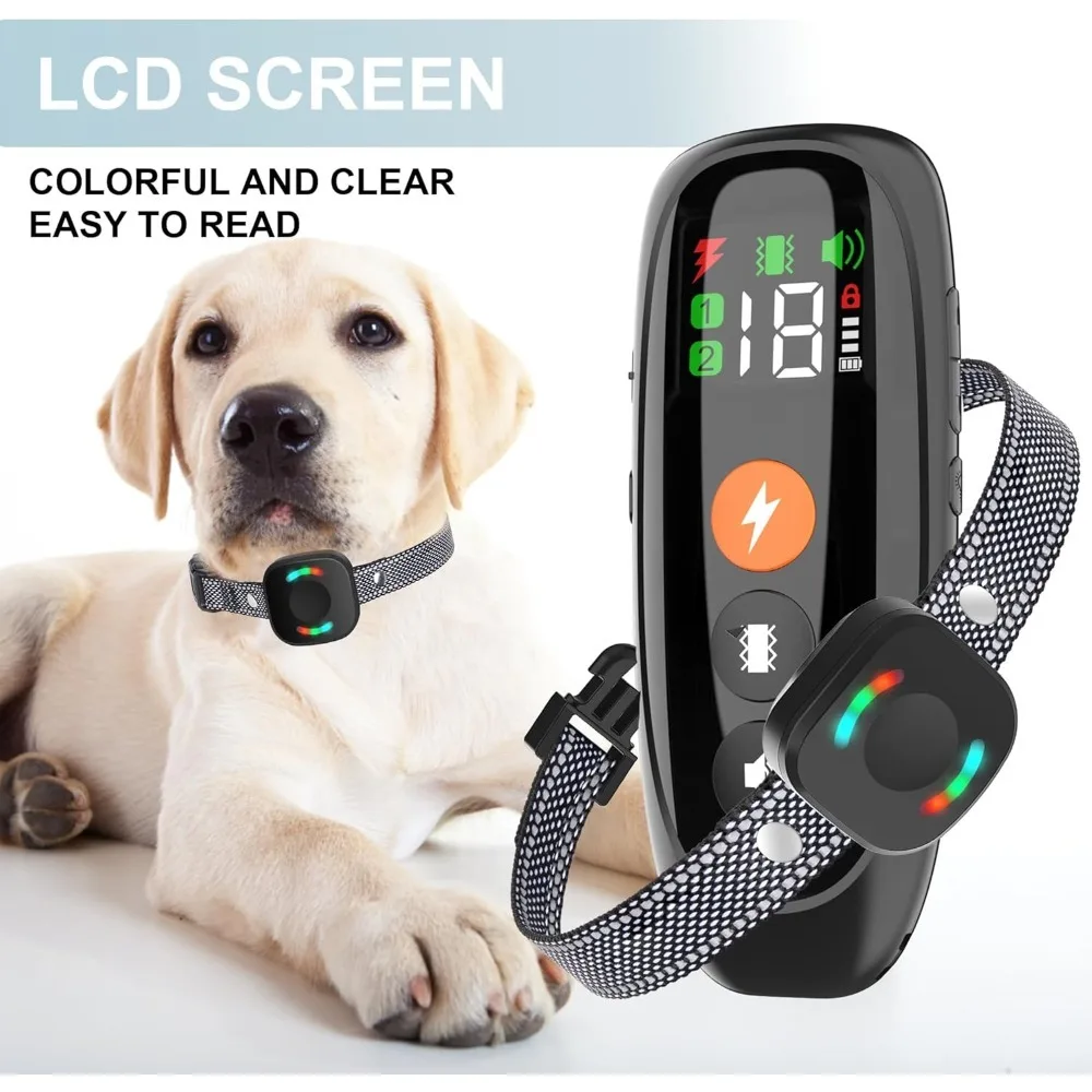 2800FT Remote Dog Training Collar Electric Rechargeable Waterproof Collar with 4 training modes Shock for All Size Dogs