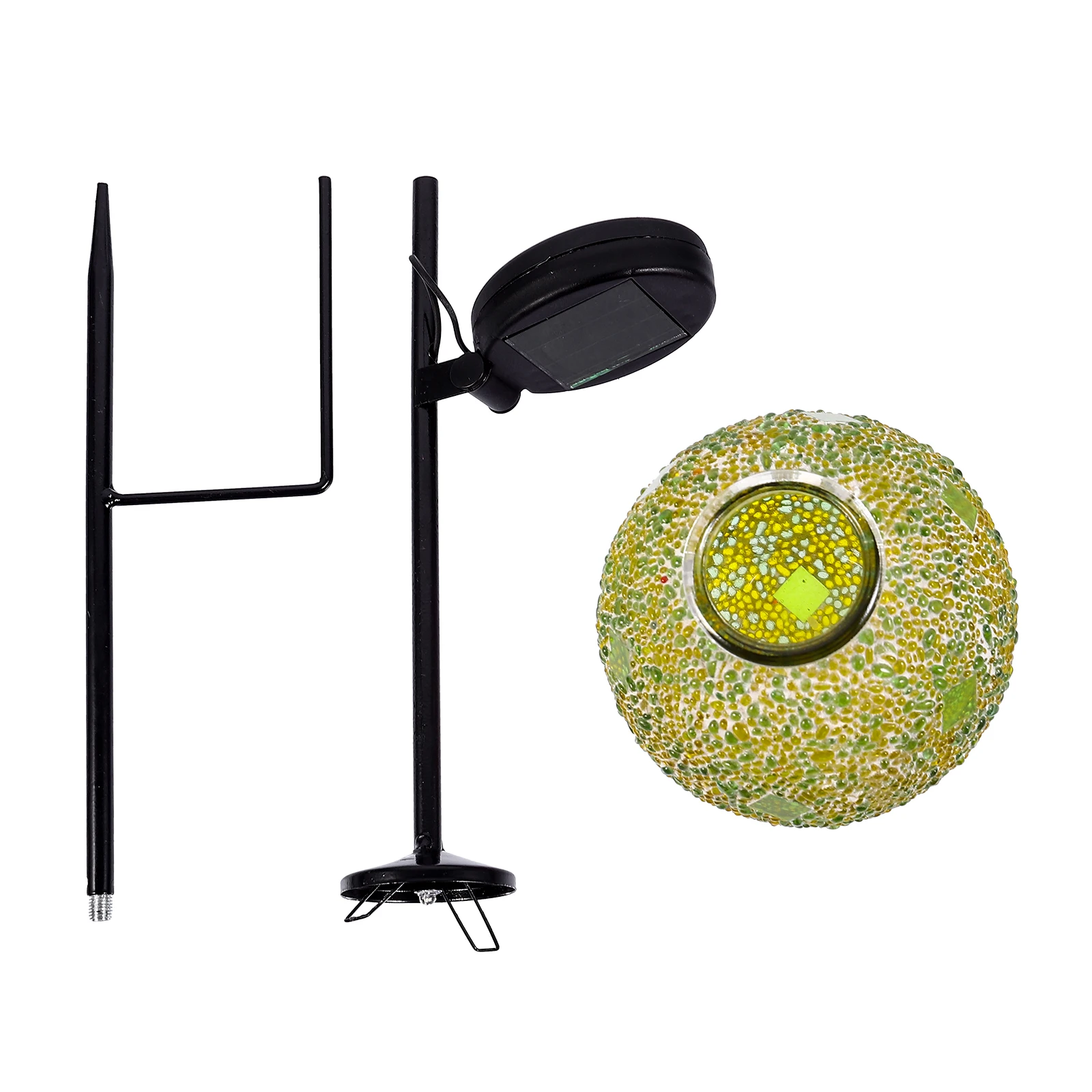 

Solar Lawn Light Yard Lights Outdoor Garden Waterproof Mosaic Glass Stainless Steel Decorative Park Patio Night Automatic LED