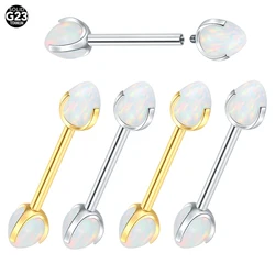 1Pc Titanium Opal 14mm Nipple Ring Breast Piercing Ring for Sexy Women Cartilage Piercing Earrings Piercing Body Jewelry 14G