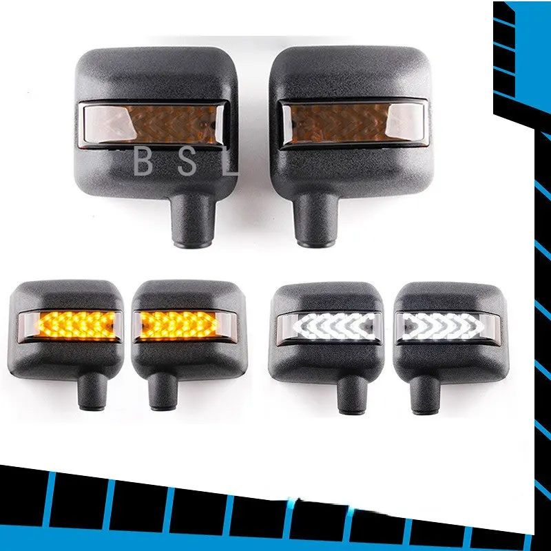 

1 Pair Side Mirrors Housing Arrow Sidelights Rear View Yellow Turn Signal Light for Jeep Jk 07-2018