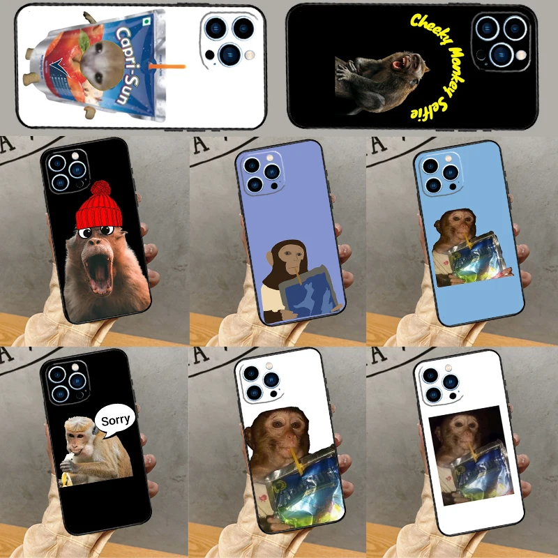Affe nippen Capri Meme Fall für iPhone 15 14 Pro Max 13 12 Mini 11 Pro Max x xr xs 7 8 plus se 2020 Softcover Funda