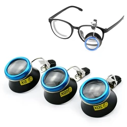 5X 10X 20X Eyeglass Magnifier Clip-On Eye Loupe Magnifying Lens Portable Eyepiece Process Operation Watchmakers Repair Tool