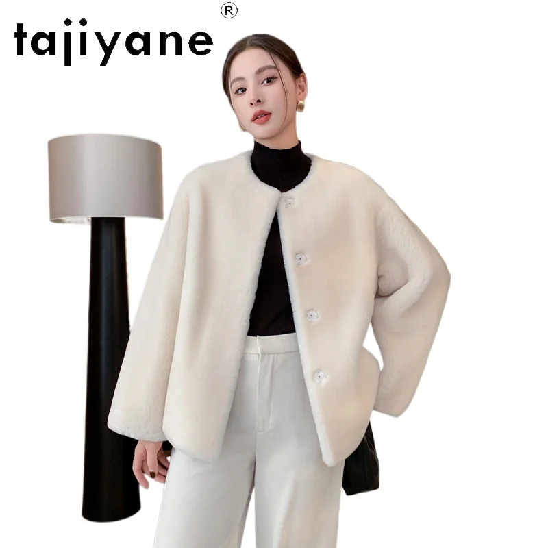 

TAJIYANE Natural Merino Wool Sheepskin Double Faced Fur Coat Woman Stylish Real Fur Jackets Winter Coats Women Clothes 2025 шуба