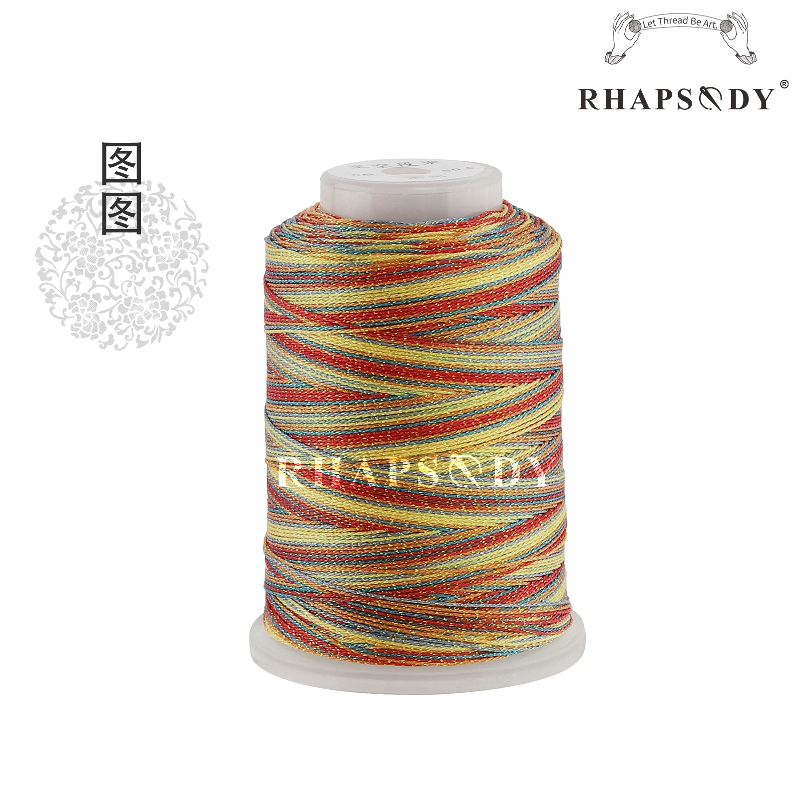 Rhapsody Glitzer-Metallic-Polyesterfaden, 6 Fäden, 29, gemischte Farben, zum Nähen, für DIY-Projekte, zum Weben, für Freundschaftsbänder und zum Zopfen. – Detail 20