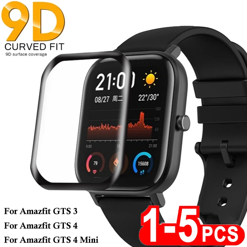 9D Curved Soft Glass Tempered for Huami Amazfit GTR 4 Bip 3 Pro Screen Protector for Xiaomi Amazfit Watch GTS 3 4 Mini Not Glass