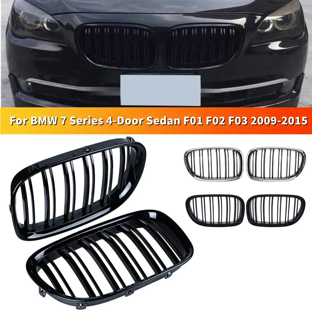 

Для BMW 7 серии (F01, F02, F03, F04) 4-дверный седан 760Li, 750Li, 750i 2009-2015: передняя решетка бампера (гриль) в стиле Racing Mesh, сменная деталь для автомобиля
