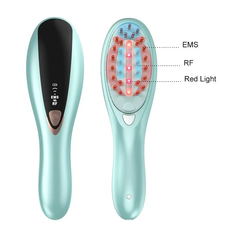 Luxury hair loss treatment machine led hair growth factory custom laser hair regrowth brush electric scalp massage hot comb