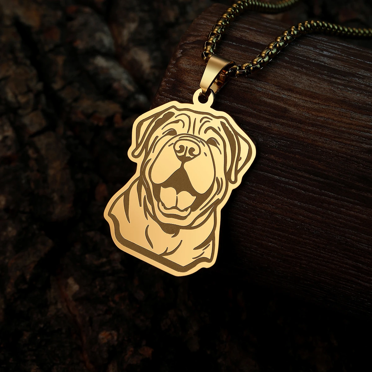 Chandler Shar Pei Necklace Women Men Jewelry Stainless Steel Animal Pendant Necklaces Gift