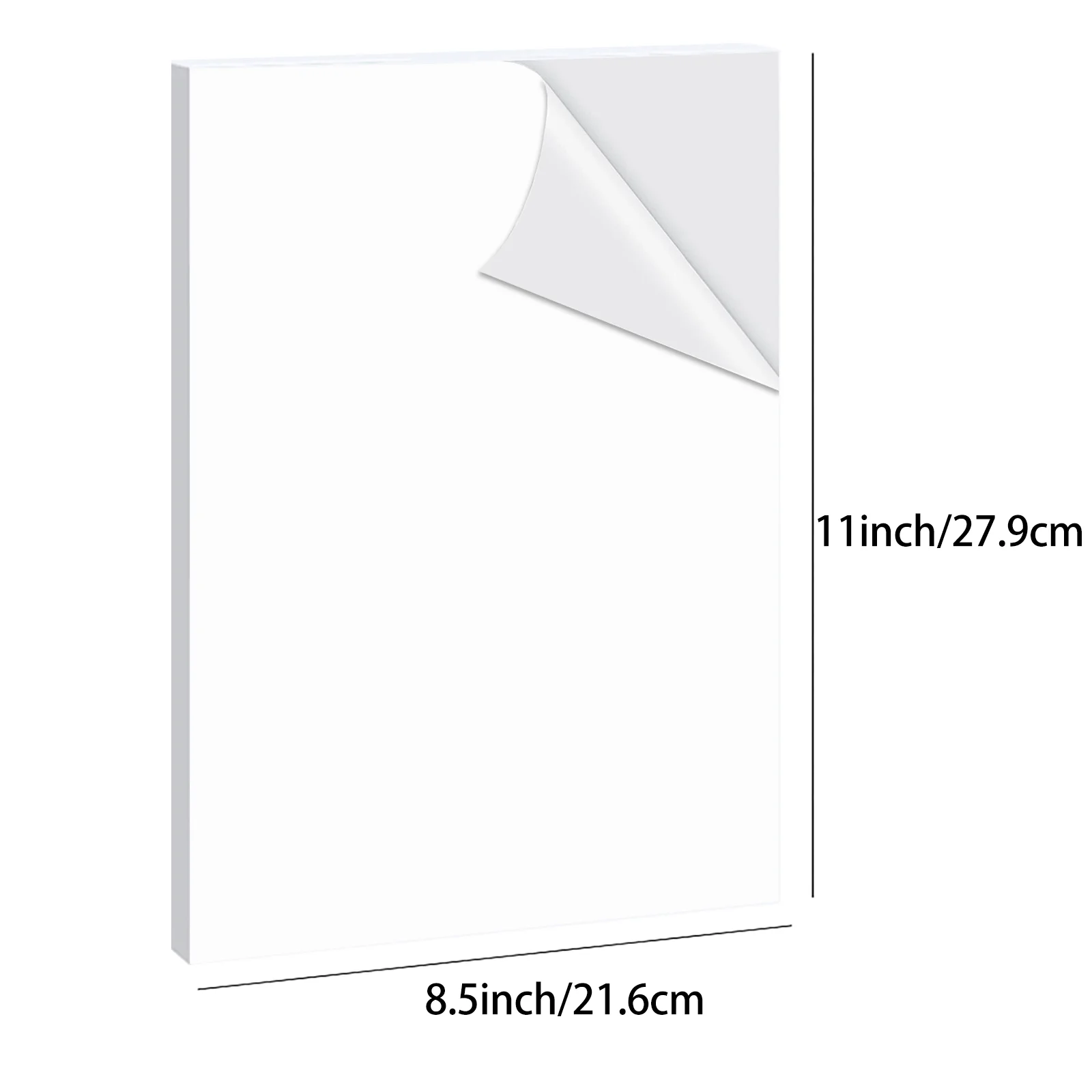 10/20 Sheets 8.5x11 Inch Matte White Printable Vinyl Sticker Paper Self-Adhesive Inkjet Compatible Tear-Resistant Labeling Paper