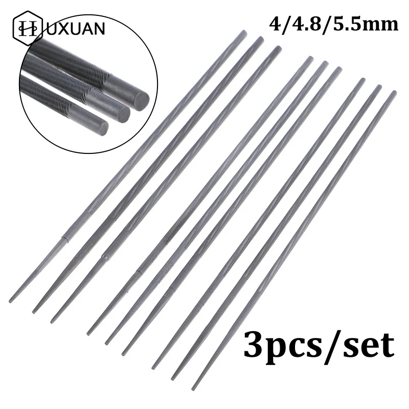 

3 шт., круглые цепные пилы для бензопилы, 20 см, 4 мм, 4,8 мм, 5,5 мм