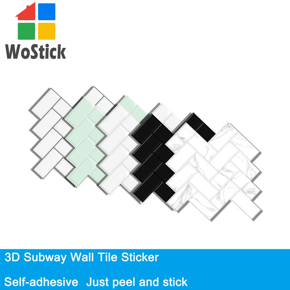 粘着性の3Dレンガ効果,防水性と耐熱性のキッチンとバスルームの壁紙