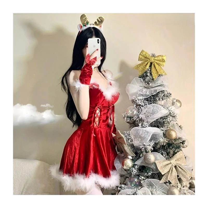 زي تنكري مثير لفتاة الأرنب، طقم زي موحد للرغبة الخالصة، ملابس احتفالات رأس السنة الجديدة، زي عيد الميلاد، زي الأرنب للهالوين #5