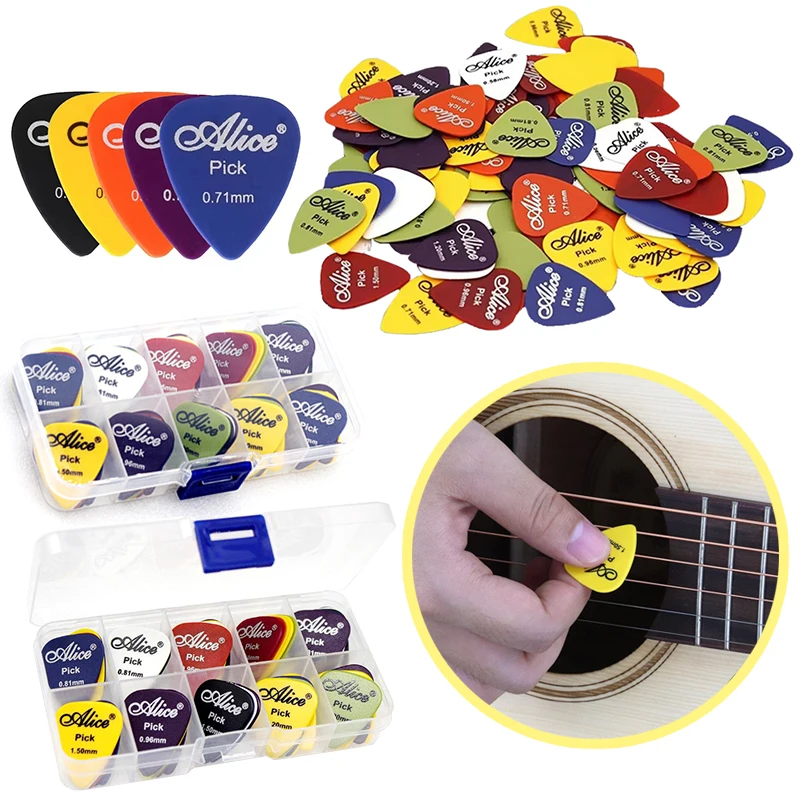 30/50PCS Guitar Picks Box Packaged Mixed Color Instrument Practic Prop Multiple Thickness Portable Guitar Performance Gadget ZYF
