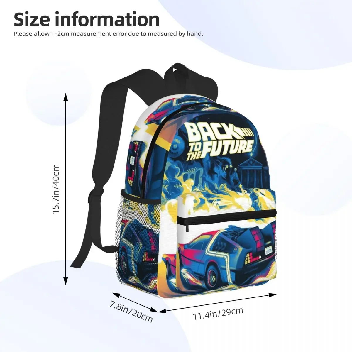 Back To The Future Student Backpack School Bag Hiking Travel Daypack for Men Women Fashion Bookbag Shoulder Bags