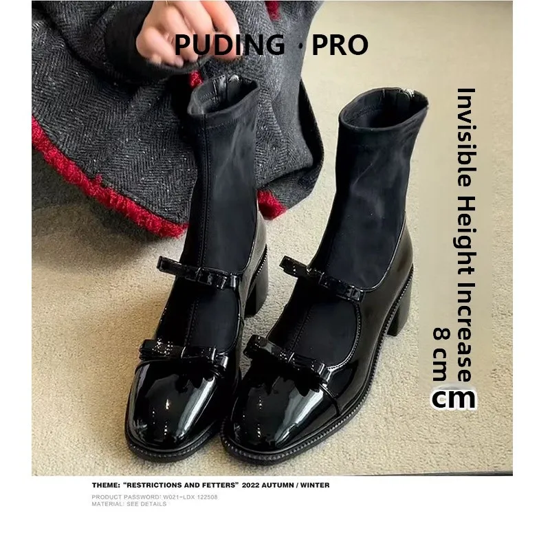 elastic-leather-version-ballet-sle-so-boots-women's-new-2025-knot-slim-boot-bla-leather-boot