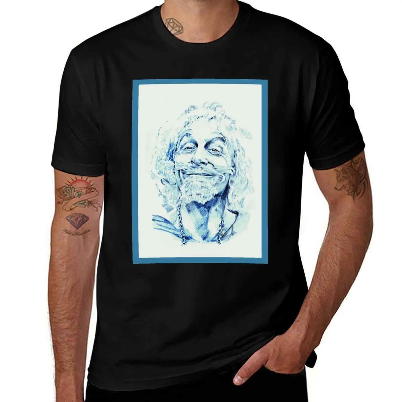 

Catweazle (blue) T-Shirt customs design your own vintage graphic tee summer tops vintage t shirt men