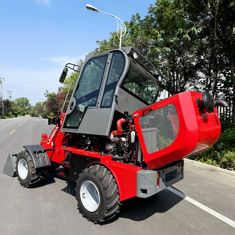 무료 배송 미니 휠 로더 쿠보타 엔진 4x4 컴팩트 로더 W810 전지형 운반 로더 부속품 맞춤형