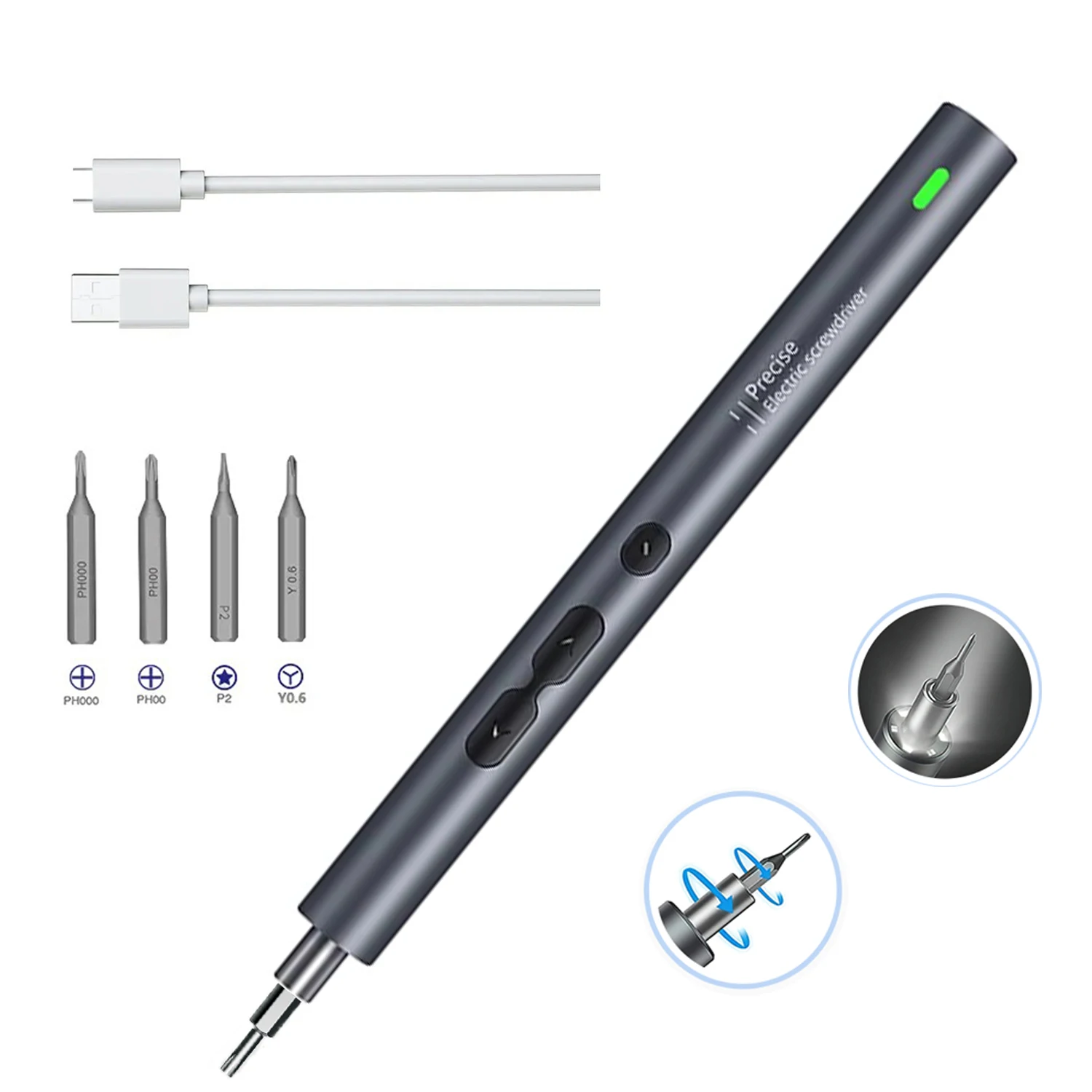 

Precision Electric Screwdriver Handle 6 in 1 Power Tools Rechargeable Wireless Mini Small Bits for Xiaomi Mobile Cell Repair New