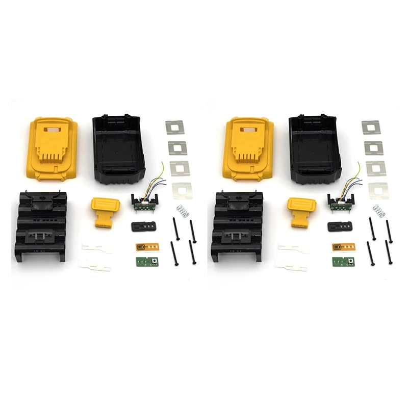 2X DCB200 Li-Ion Battery Plastic Case PCB Charging Protection Circuit Board Shell For Dewalt 18V 20V DCB183 Retail