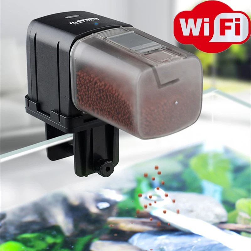 Smart WiFi Fish Feeder Remote Control Fish Tank Feeding For Holiday Auto Fish Food Timing Dispenser Automatic Aquarium Feeder