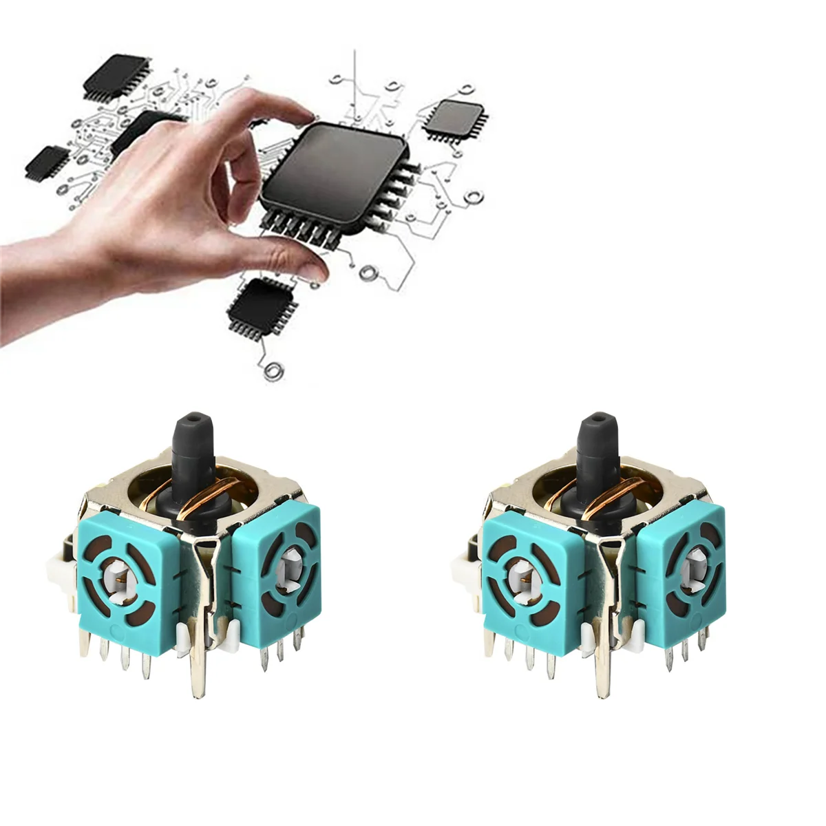 30PCS 3D จอยสติ๊กโพเทนชิโอมิเตอร๋สําหรับ XBOX 360/PS2 เกมคอนโทรลเลอร์ 3D Analog จอยสติ๊ก B10K สําหรับ PS2