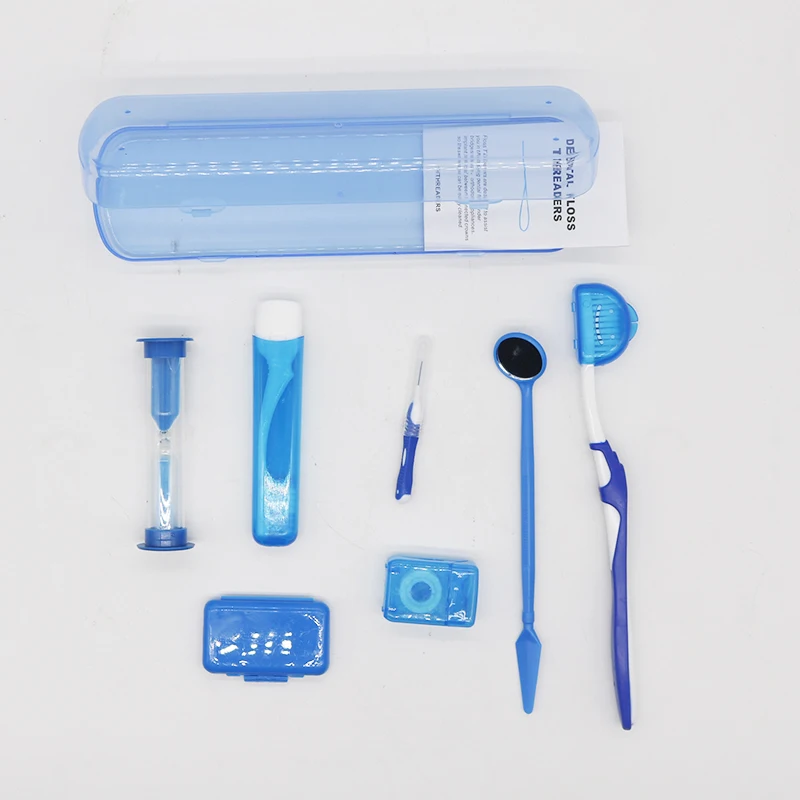 Oral Care Kit DentalS Aligners 8-piece Set, Oral Cleaning Tool Convenient 5 Colors 10 Sets Starting From Approval Bag/ Box