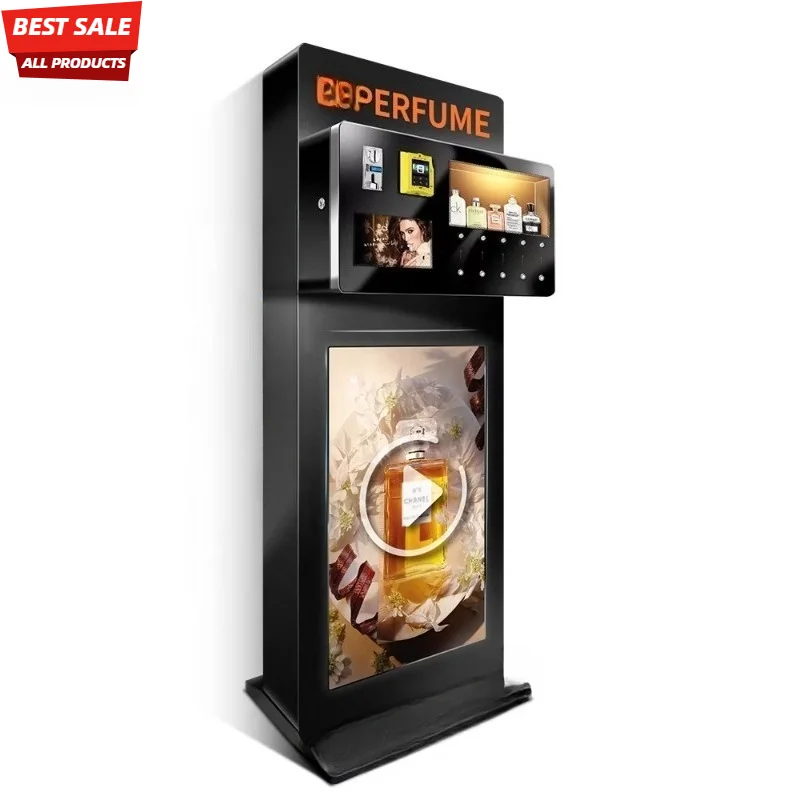 China Manufacturers Smart 43 Inch Hd Advertising Screen Large Capacity Perfume Vending Machine With Stand Customized