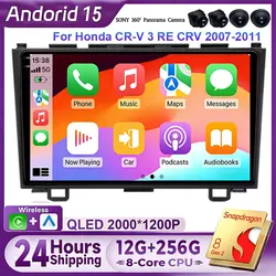 Android 14 Car Radio For Honda CR-V 3 RE CRV 2007-2011 Carplay Android Auto Qualcomm Car Stereo Multimedia Player 4G Wifi DSP