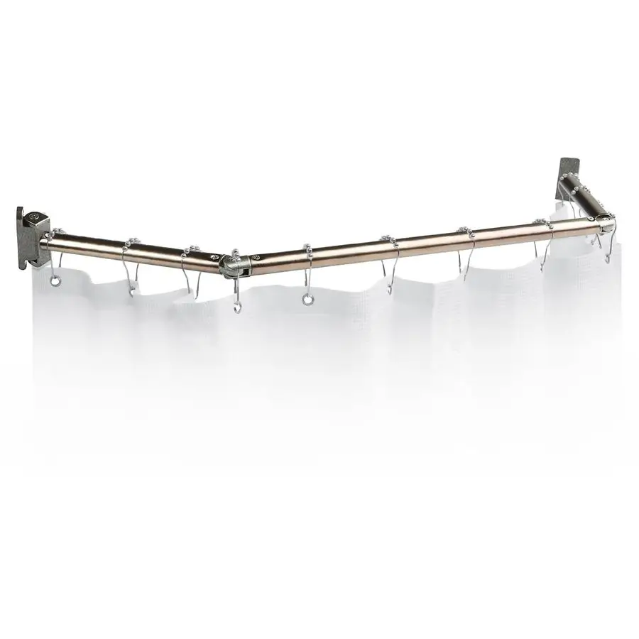 

EXT3542S ExtendAShower RV Rod Hinged Folding Adjustable Shower Curtain Rod for RV and Camper Bathrooms, Durable SpaceSaving Desi