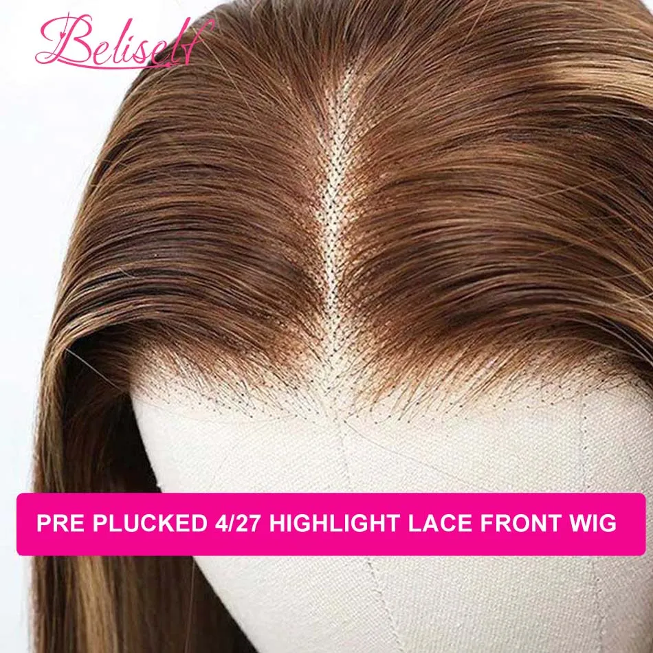 4/27 Highlight Gerade Haar Perücken Pre Gezupft 13x 4/13x6 Spitze Front Perücken Ombre Blonde Brasilianische Haar highlight Perücke Menschliches Haar