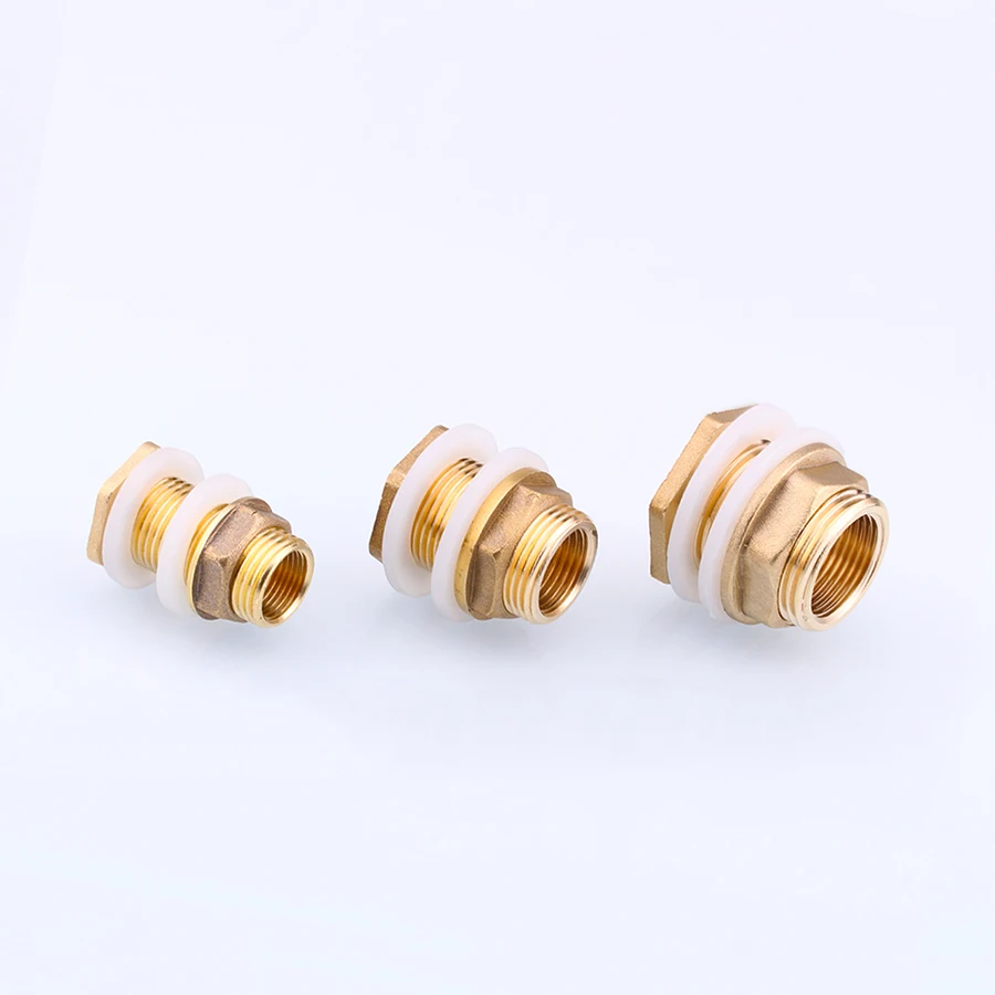 

1 PCS Water Tank Connector 1/2"/3/4"/G1 Copper Joint fittings Fish Tank Drainage Male Female Connector