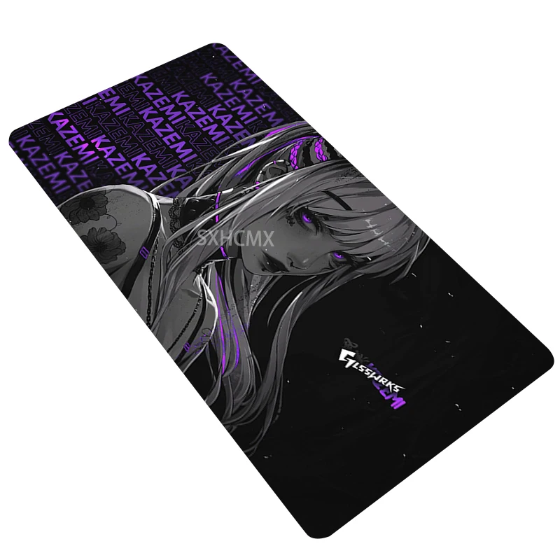 Dark Kazemi Large Gaming Mouse Pad Anime Mousepad Akari Rubber Mouse Mat Game Professional Non-Slip Keyboard Pad Desk Mat