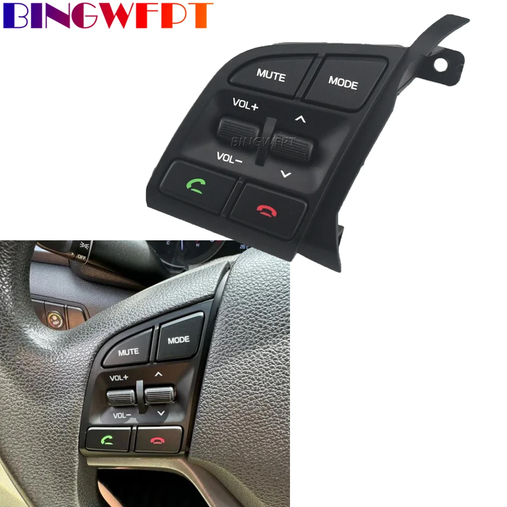 

Left Side LH Button Car Multi-function Steering Wheel Control Button Switch For Hyundai Tucson 2015 2016 2017 2018 2019