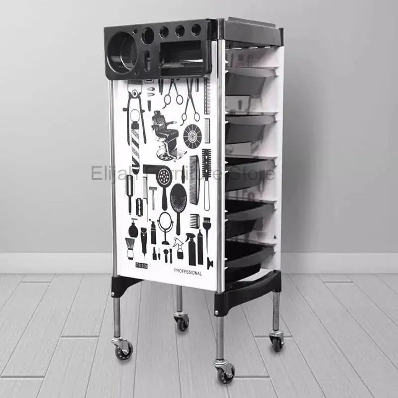 Cart Hairdressing Storage Rack Hair Salon Storage Rack Five layer Drawer Multi functional Salon Tool Cart salon furniture
