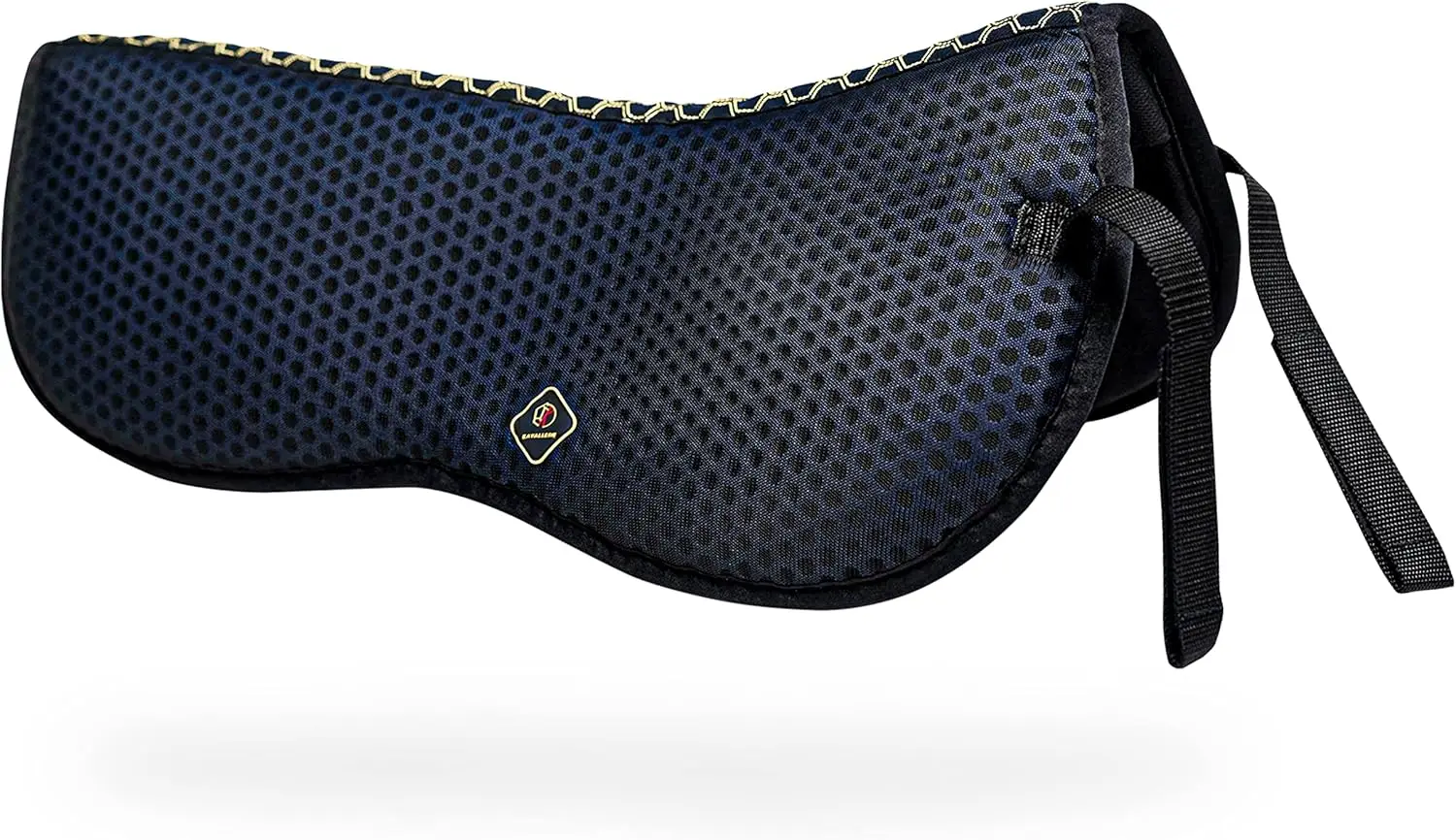 

3D-сетчатая полуподушка с защитой от ударов и терапевтическим гелем для английских седел, идеально подходит для выездки, конкура и тренировок