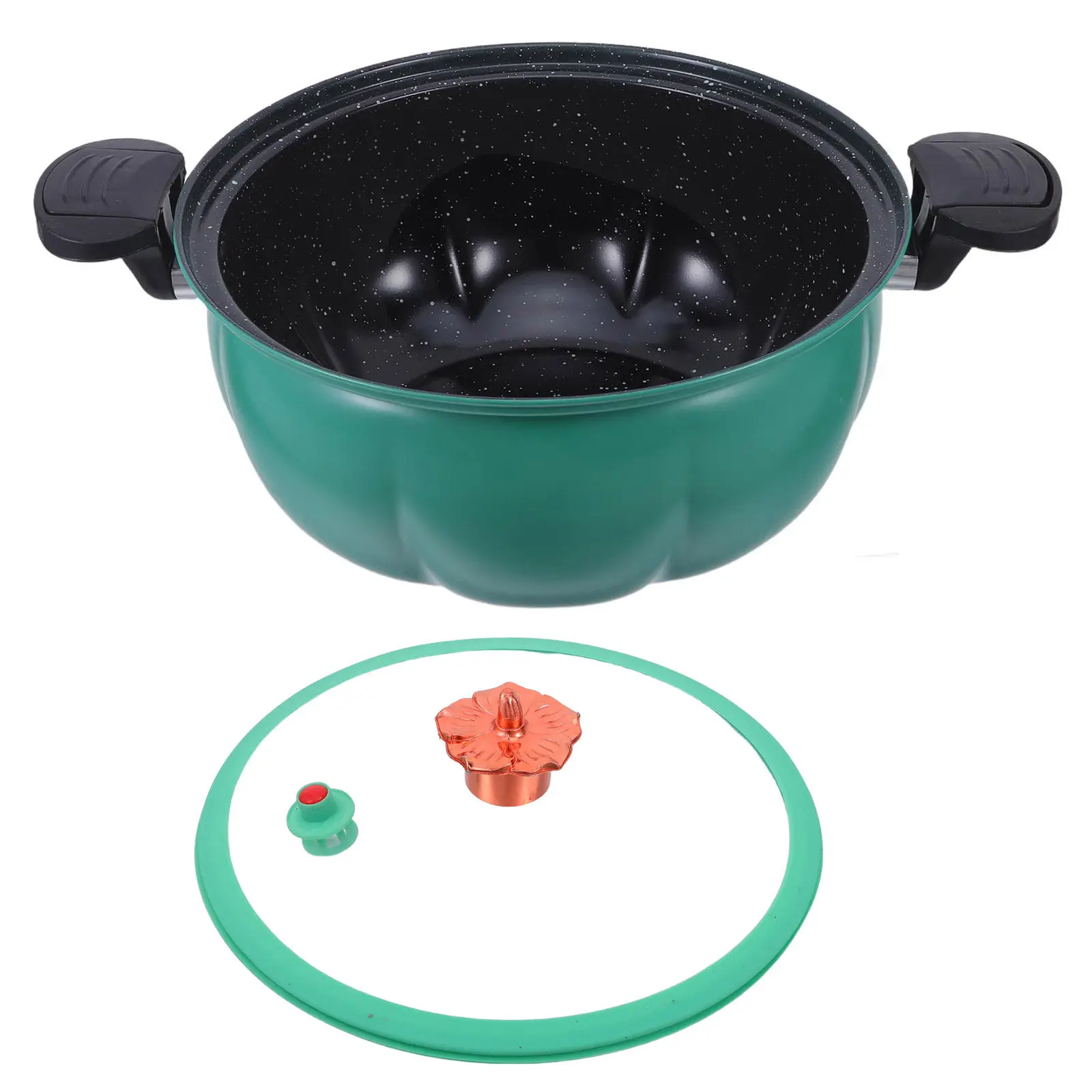 

8-литровая скороварка в форме тыквы с антипригарным покрытием из камня Майфан, кастрюля для быстрого приготовления, с ручкой с защитой от ожогов, для всех типов плит