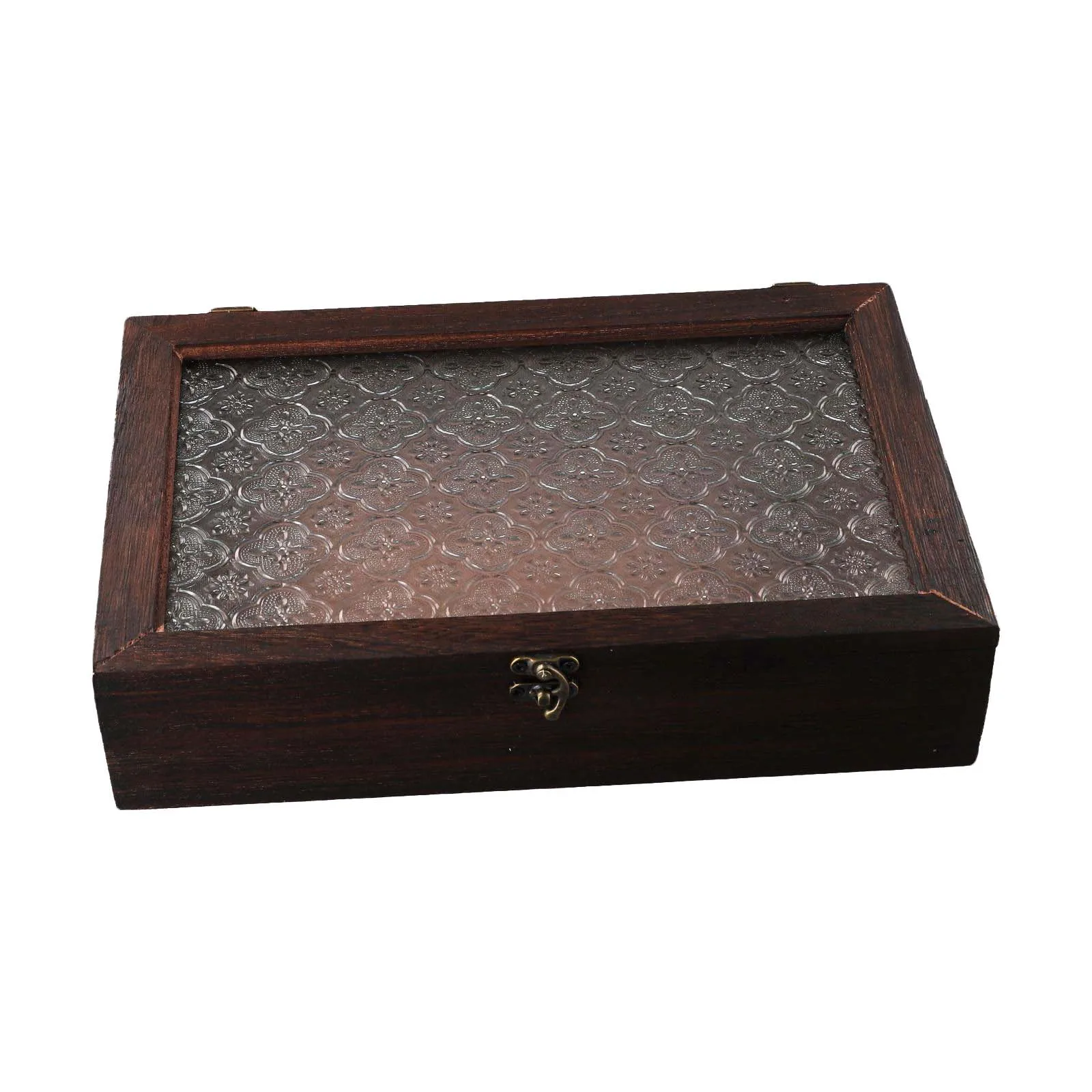 Customer Service Desktop Storage Desktop Storage Retro Design Usage Vintage Design Decorative Box Glass Use Applicable
