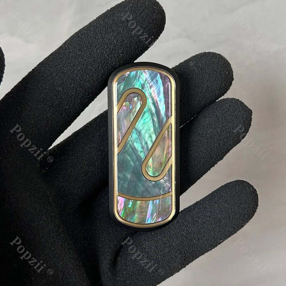 Yedc revestimento luminoso de aço inoxidável ultra fino ímã slider fidget brinquedos alívio do estresse gadgets juguetes