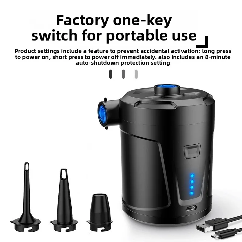 Portable Camping Air Pump, 2-in-1 Inflate & Deflate, 5200mAh Large Battery, For Air Mattress, Inflatable Sofa & Swimming Ring