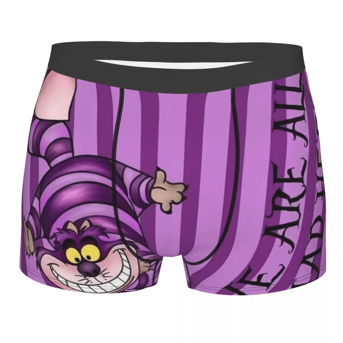 

Alice In Wonderland Cheshire Cat Underwear Men Sexy Printed Custom Boxer Shorts Panties