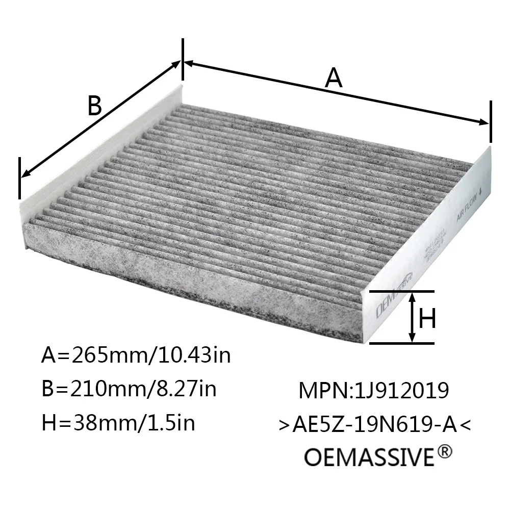 2x автомобильный фильтр для кондиционера с активированным углем AE5Z-19N619-A для Ford Fusion Sedan Lincoln MKZ 2010 2011 2012 2013