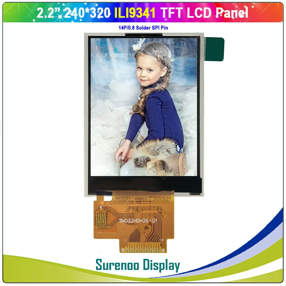 

2.2" inch 240*320 Serial SPI TFT LCD Module Display Screen Panel LCM Build-in ILI9341 Driver