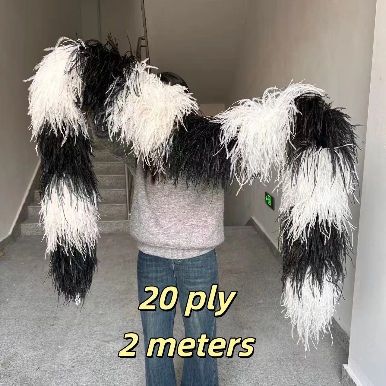 

Multicolors Ostrich feather boa Shawl 20Ply Hot Costume Dresses Sewing Accessory Natural Ostrich Feathers Shawl Scarf 2meters